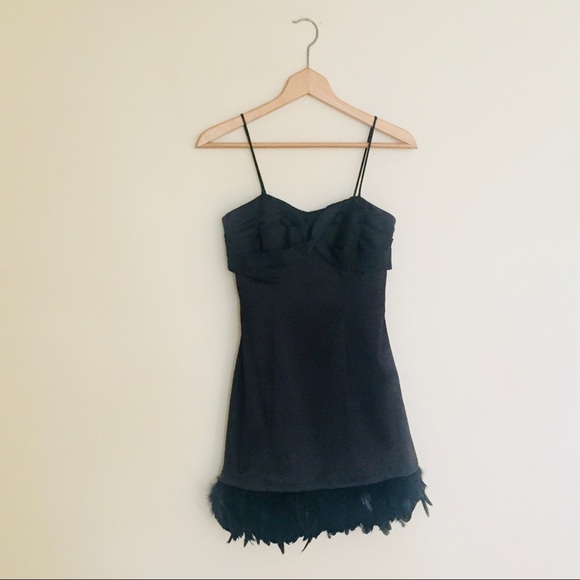 Roberta Bridal Dresses & Skirts - roberta bridal / sleeveless feathered mini dress